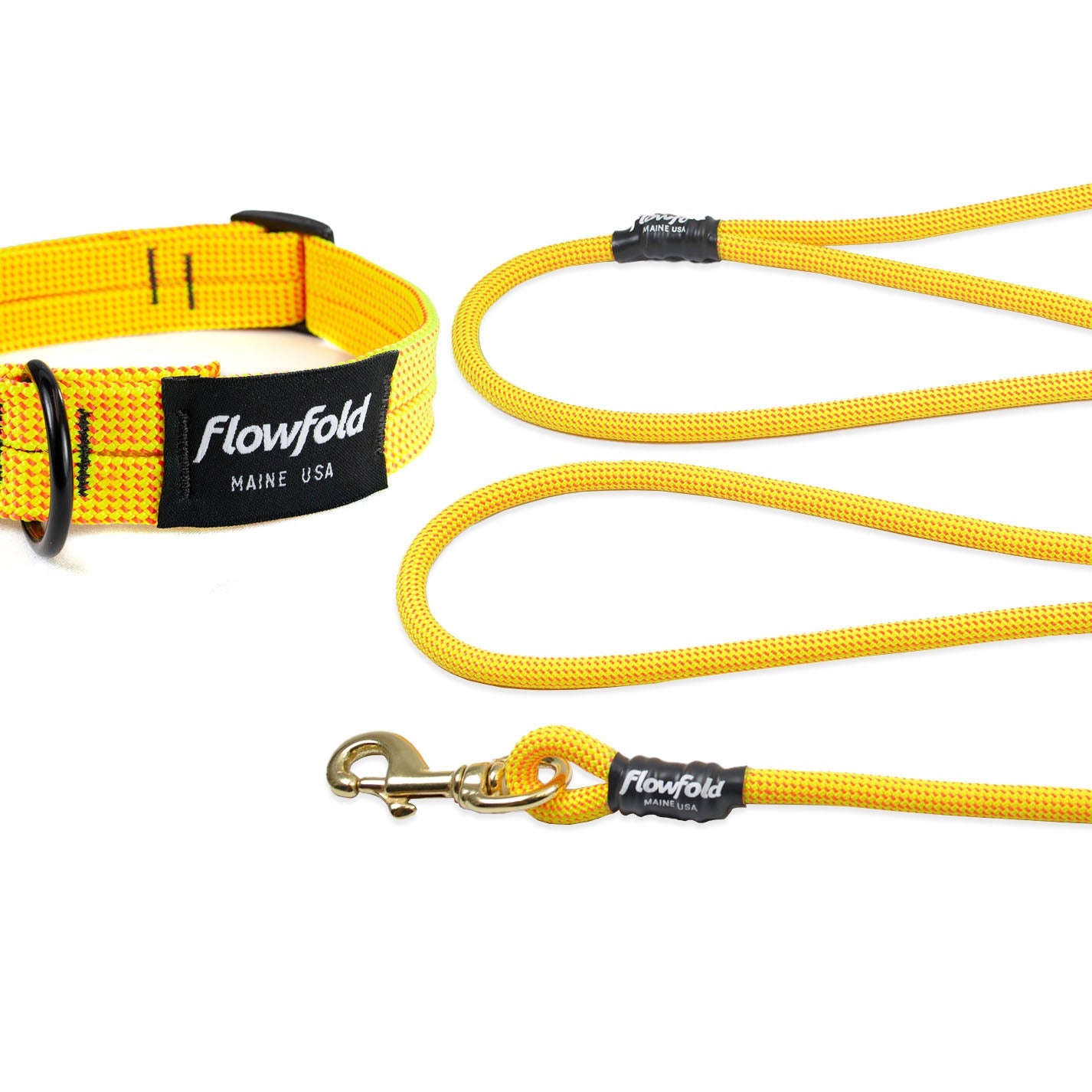 Coastal Dog Kit: 6ft Recycled Climbing Rope Dog Leash + Collar