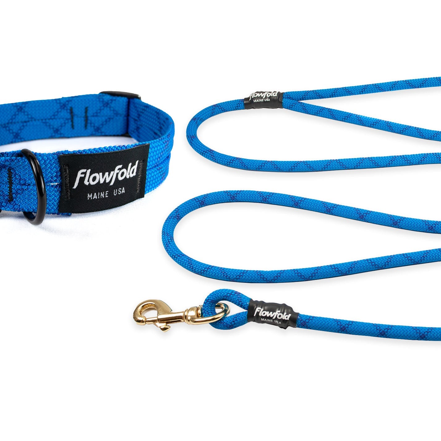 Coastal Dog Kit: 6ft Recycled Climbing Rope Dog Leash + Collar
