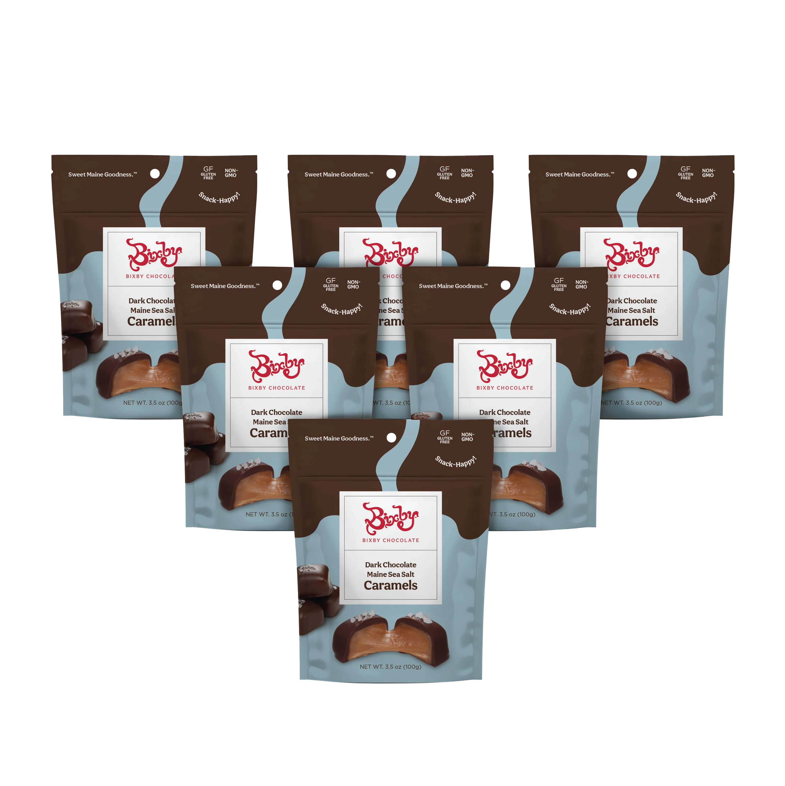 Dark Chocolate Sea Salted Caramels--6 Pouches