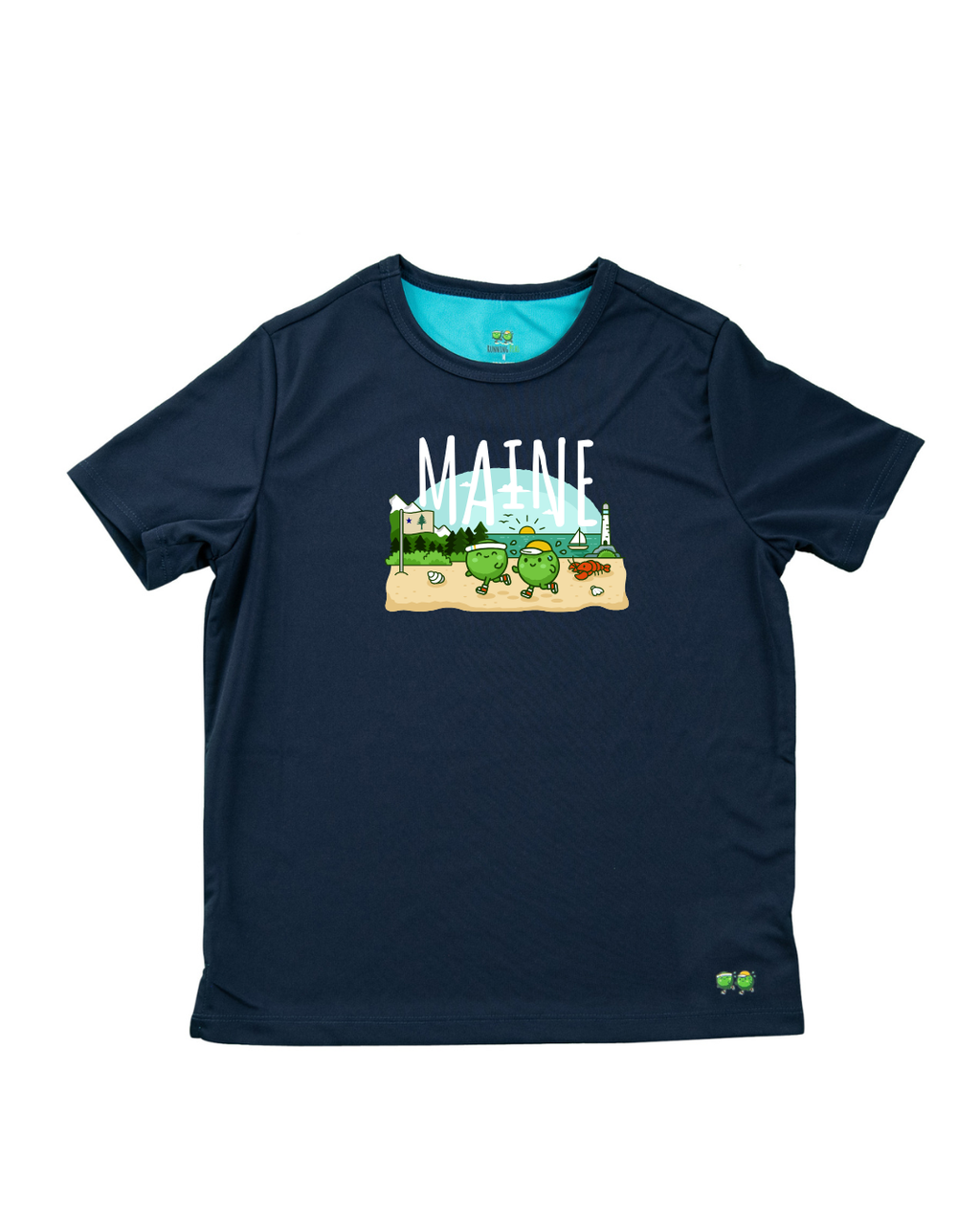 Kids' Maine Running T-Shirt - Navy