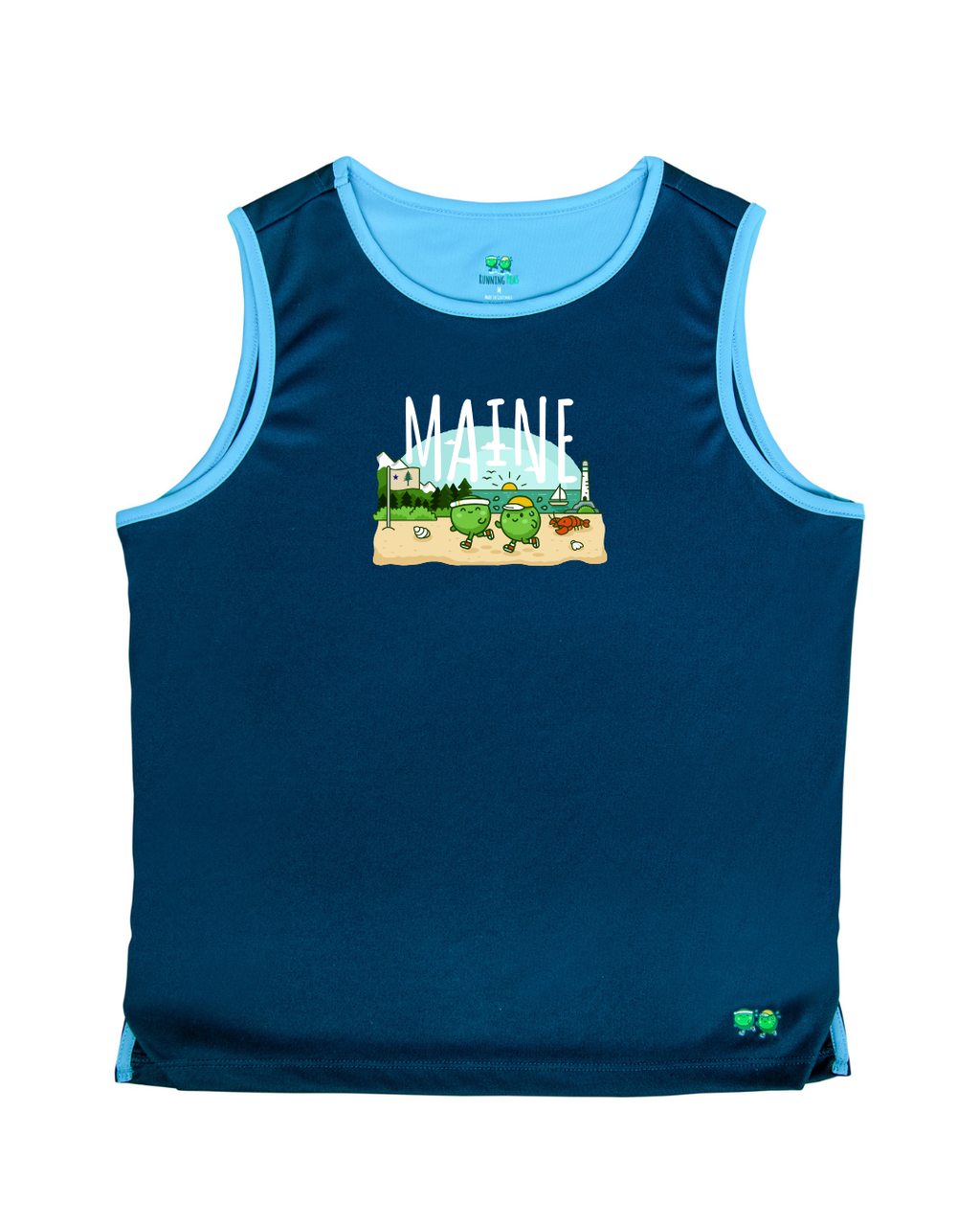 Kids' Maine Running Singlet - Navy