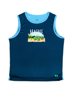 Kids' Maine Running Singlet - Navy