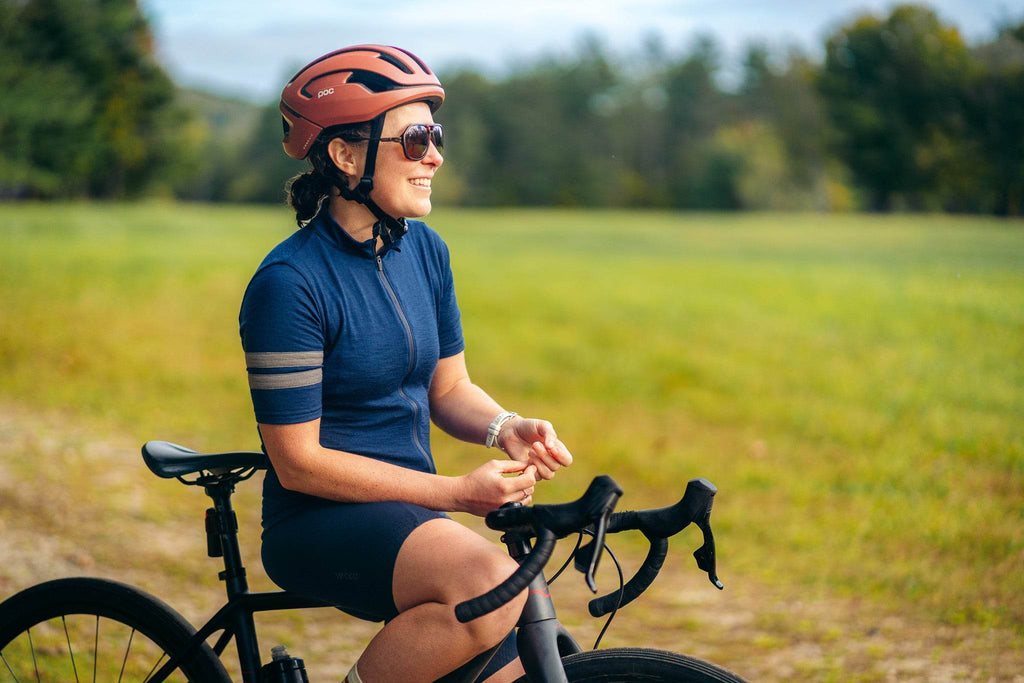 Every-Season Short Sleeve Merino Wool Cycling Jersey - Atlantic Blue