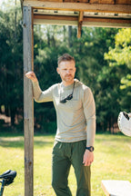 Summer Wool Hoodie Sun Shirt - Khaki