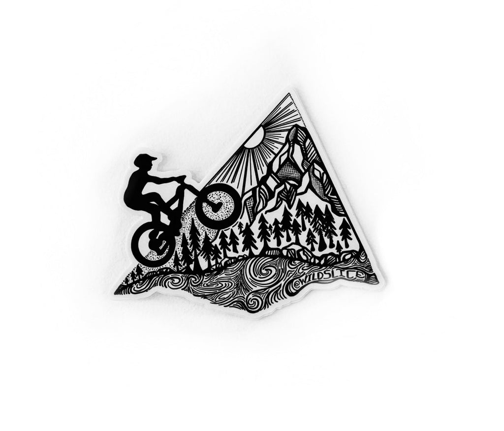 Mountain Biking Sticker