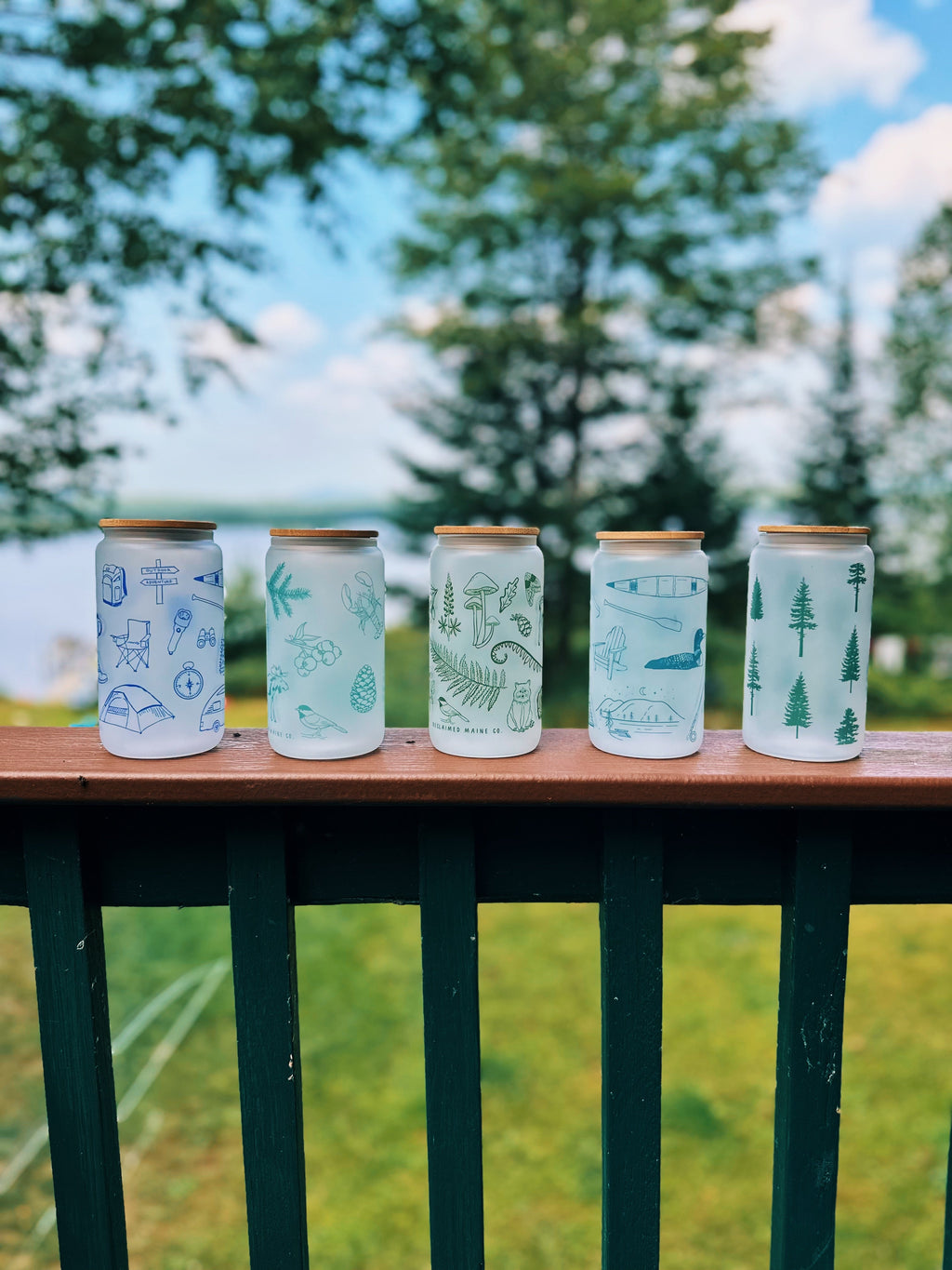 Outdoor Adventure Frosted Can Glass