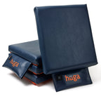 Hüga Heated Cushion – Marine Navy Vinyl / Orange Logo