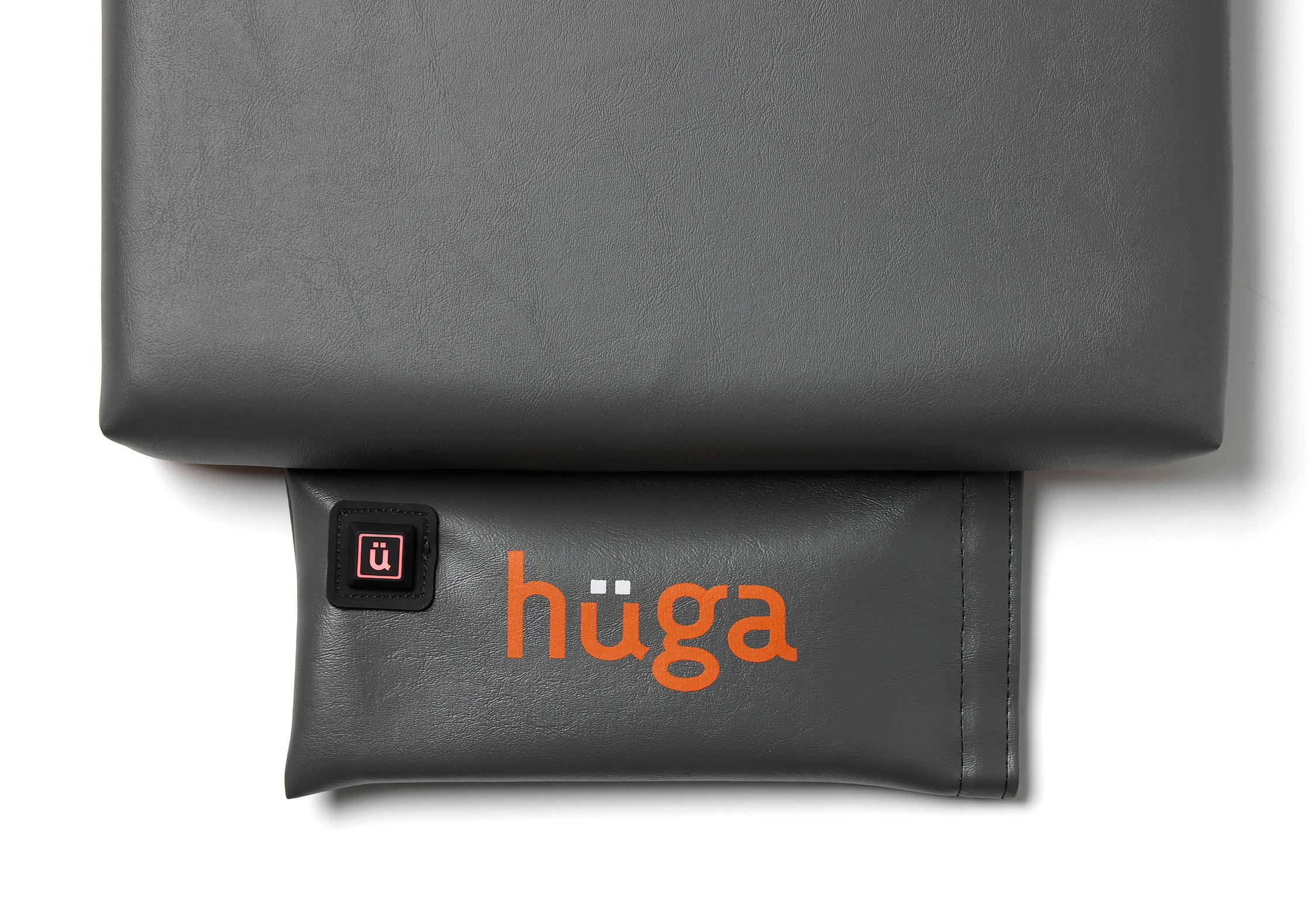 Hüga Heated Cushion – Anchor Grey Vinyl / Orange Logo