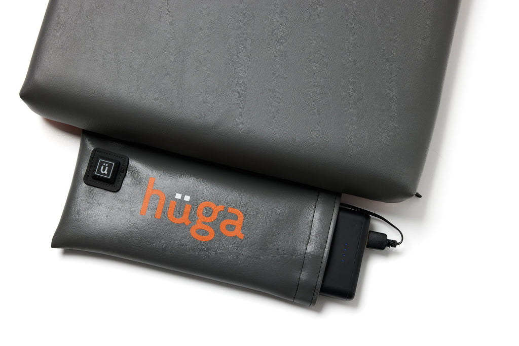 Hüga Heated Cushion – Anchor Grey Vinyl / Orange Logo