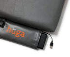 Hüga Heated Cushion – Anchor Grey Vinyl / Orange Logo