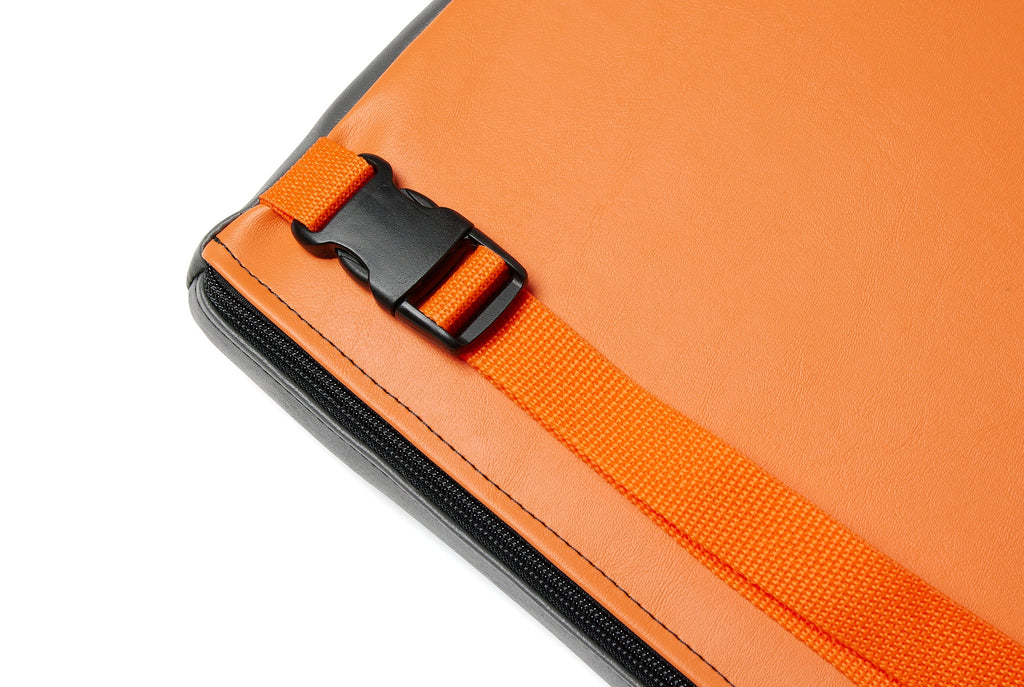 Hüga Heated Cushion – Anchor Grey Vinyl / Orange Logo