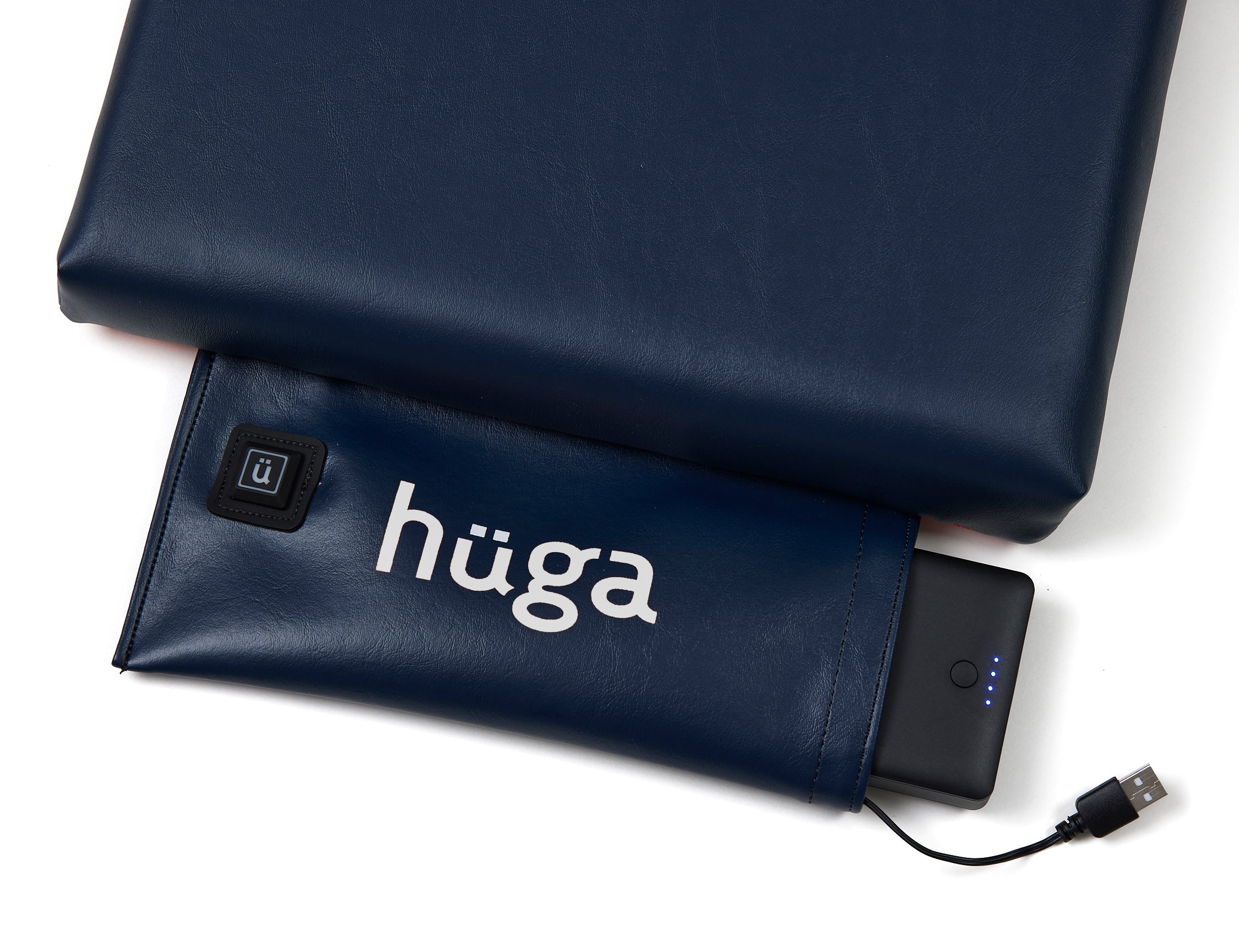 Hüga Heated Cushion – Marine Navy Vinyl / White Logo