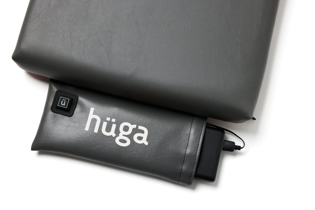 Hüga Heated Cushion – Anchor Grey Vinyl / White Logo