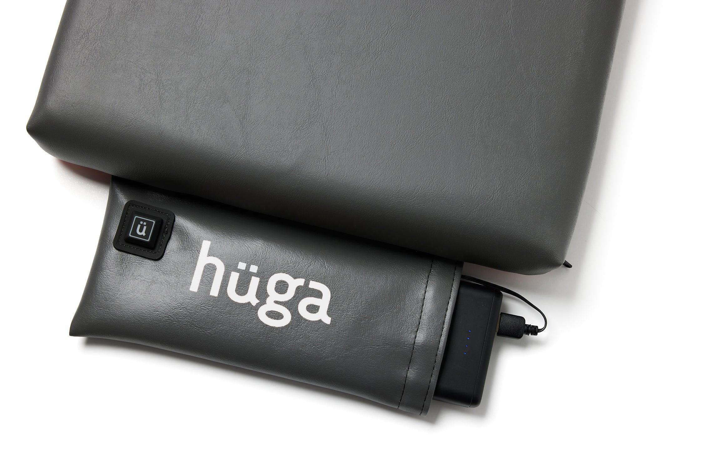 Hüga Heated Cushion – Anchor Grey Vinyl / White Logo