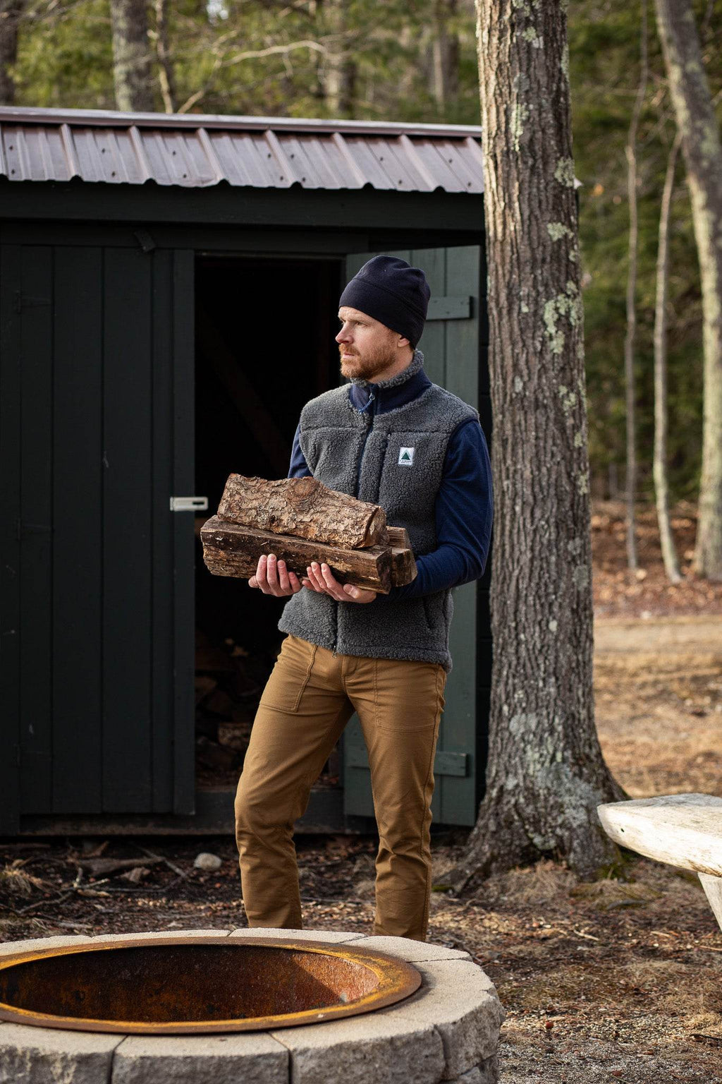 The Merino Wool Lodge Vest - Charcoal
