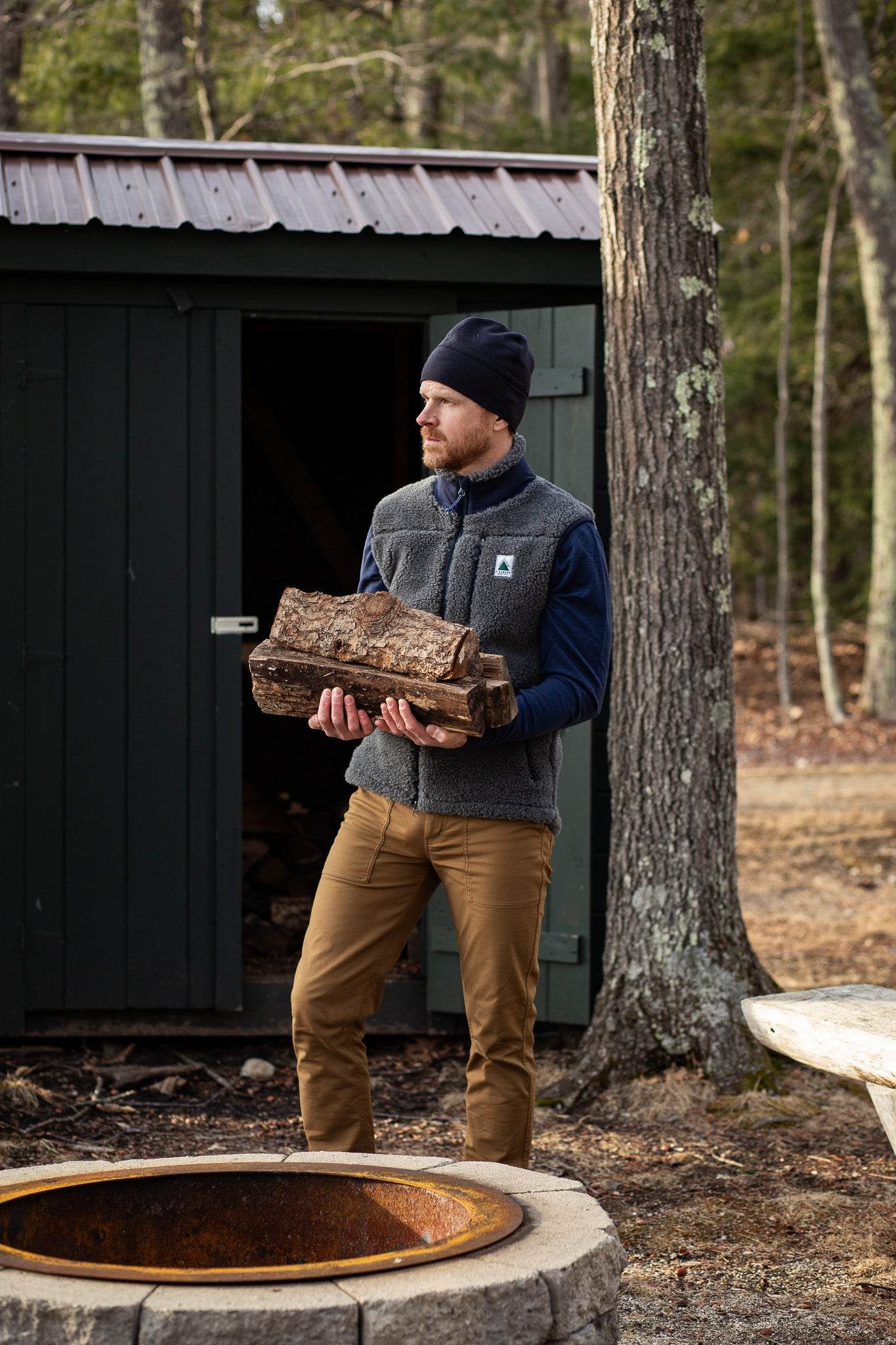 The Merino Wool Lodge Vest - Charcoal