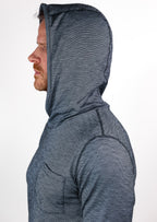 Summer Wool Hoodie Sun Shirt - Steel Blue