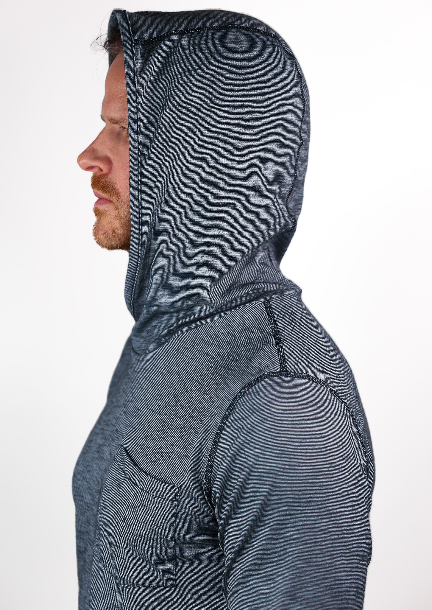 Summer Wool Hoodie Sun Shirt - Steel Blue