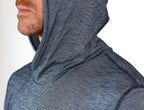 Summer Wool Hoodie Sun Shirt - Steel Blue