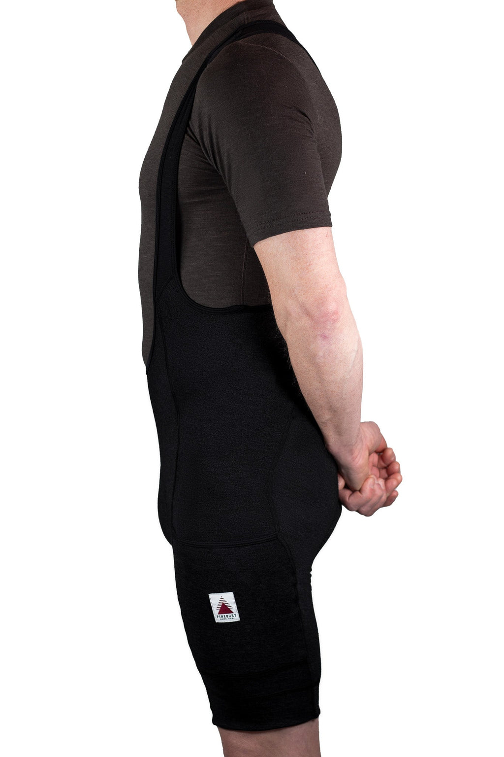 The Merino Wool Cargo Bib Shorts - Black
