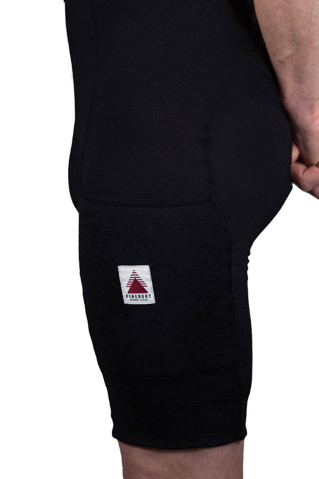 The Merino Wool Cargo Bib Shorts - Black