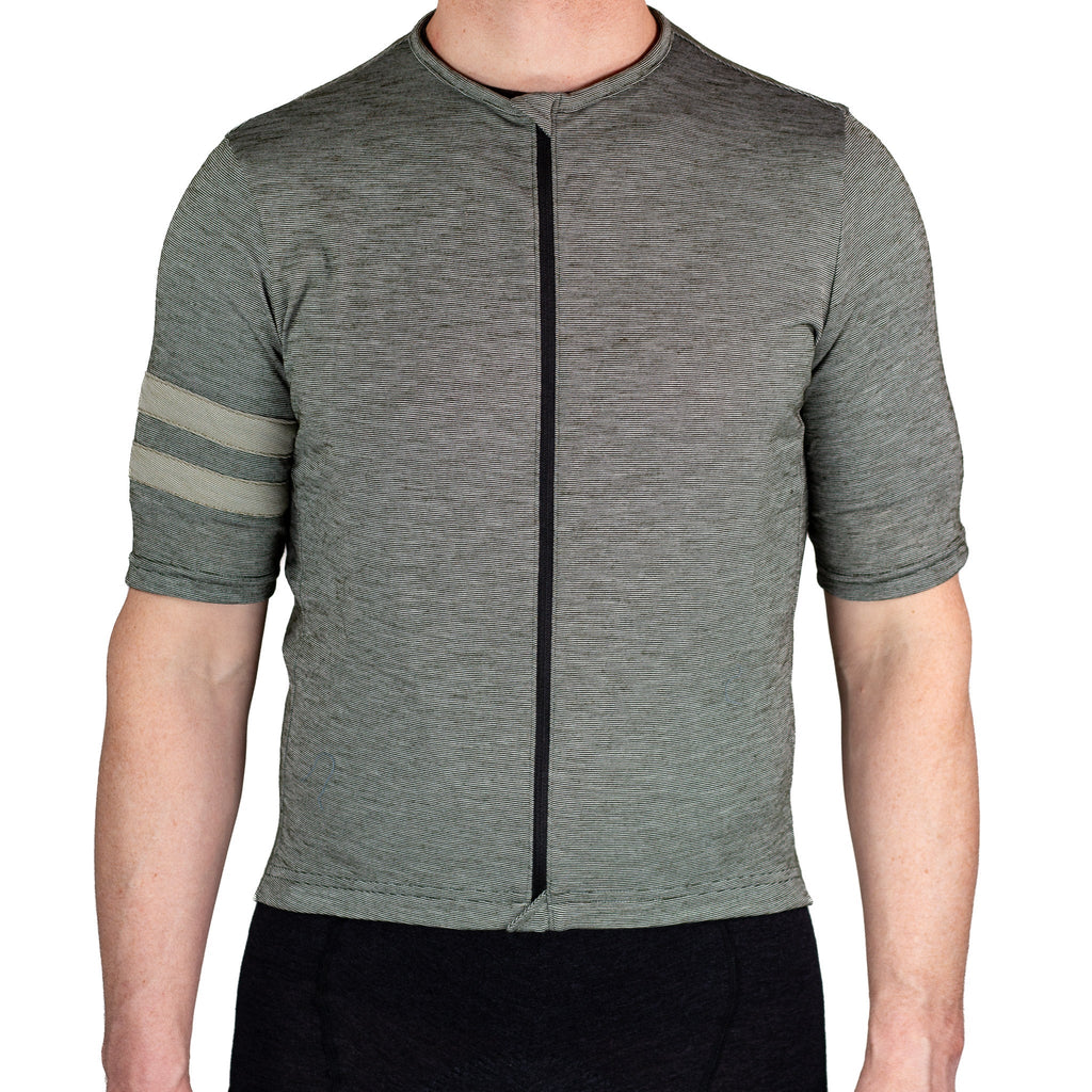 Summer Wool Short Sleeve Cycling Jersey - Evergreen