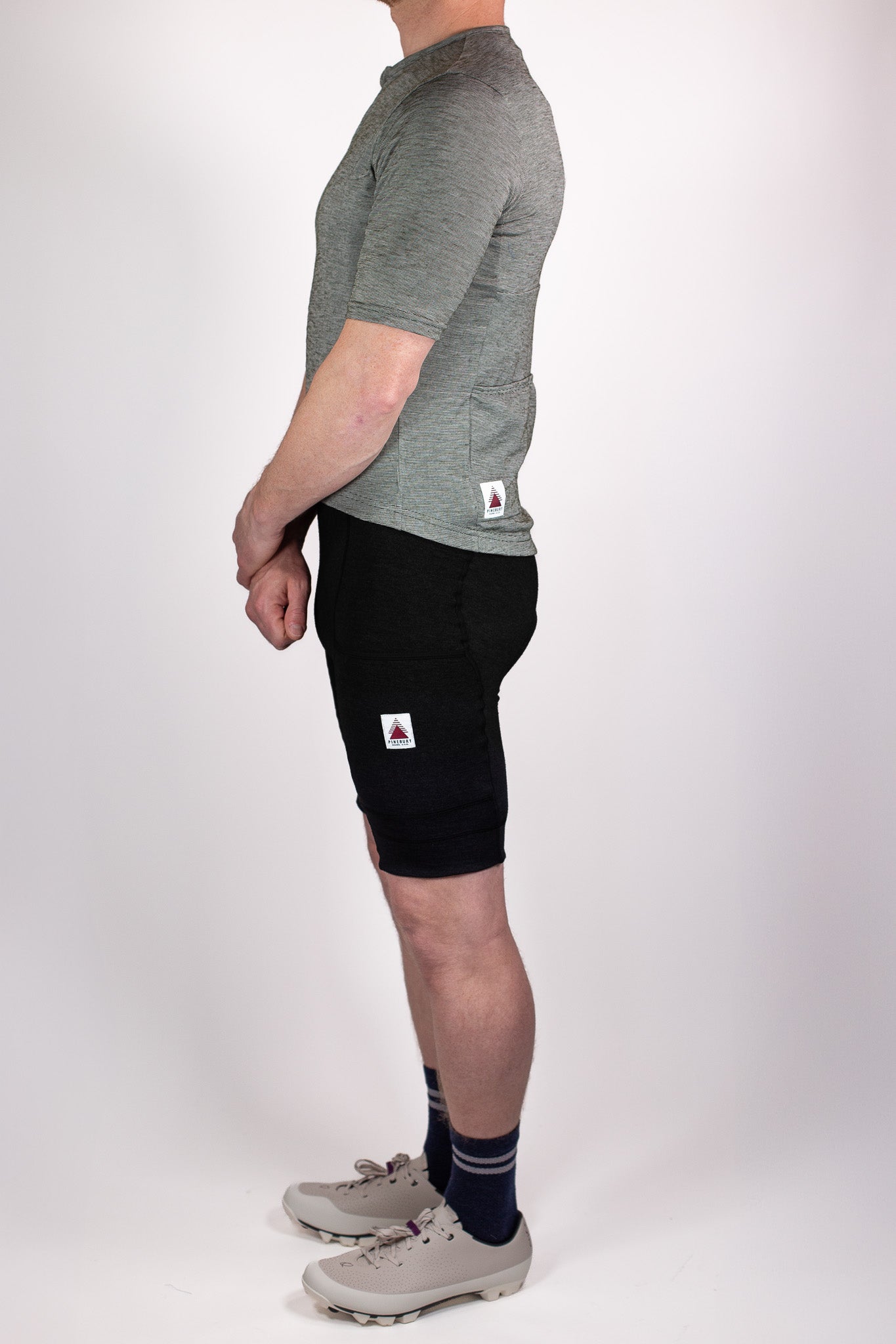 The Merino Wool Cargo Bib Shorts - Black