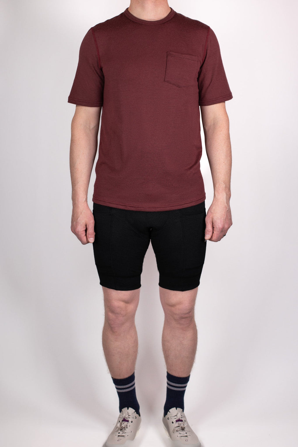 The Merino Wool Cargo Bib Shorts - Black