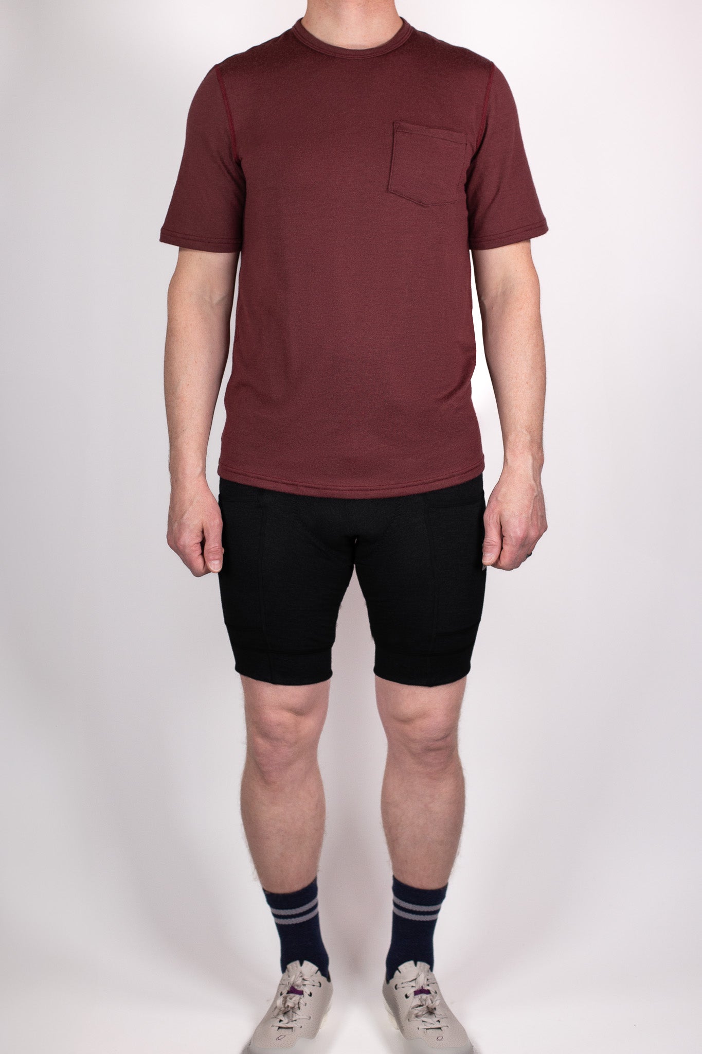 The Merino Wool Cargo Bib Shorts - Black