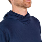 Winter Wool Long Sleeve Merino Wool Hoodie - Navy