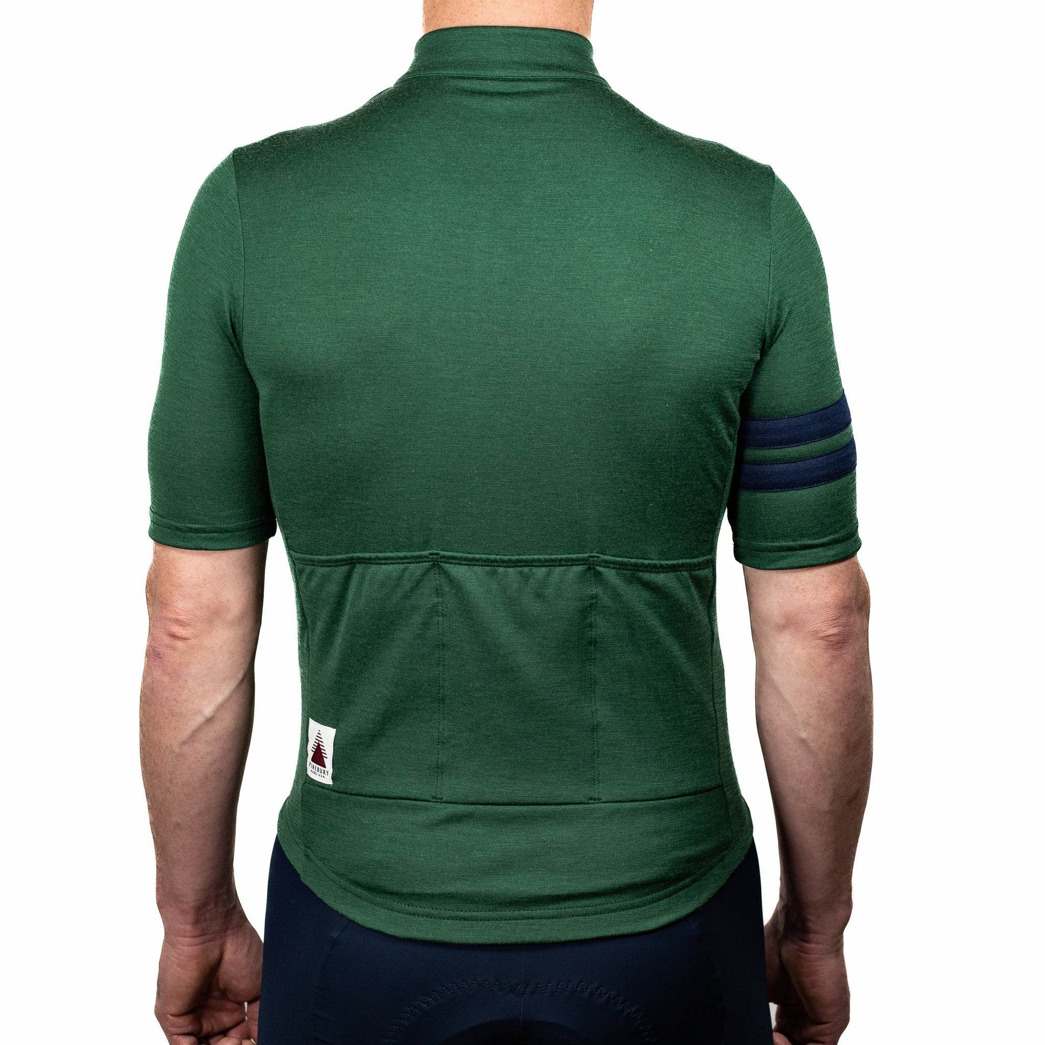 Every-Season Short Sleeve Merino Wool Cycling Jersey - Pine
