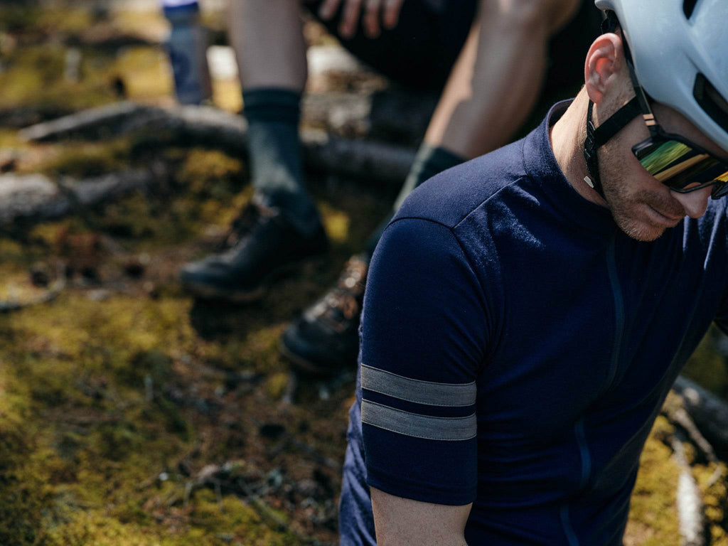 Every-Season Short Sleeve Merino Wool Cycling Jersey - Atlantic Blue