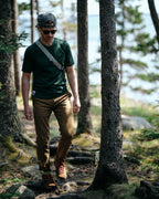Every-Season Short Sleeve Merino Wool Pocket Tee - Pine