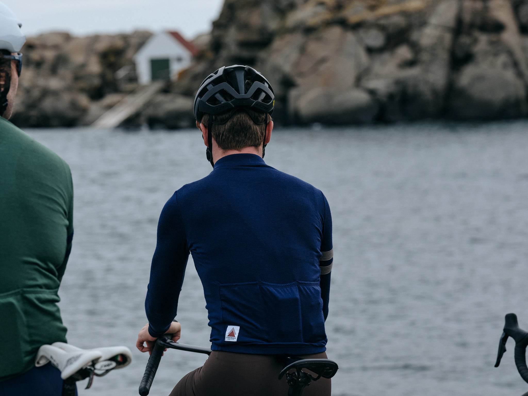 Every-Season Long Sleeve Merino Wool Cycling Jersey - Atlantic Blue