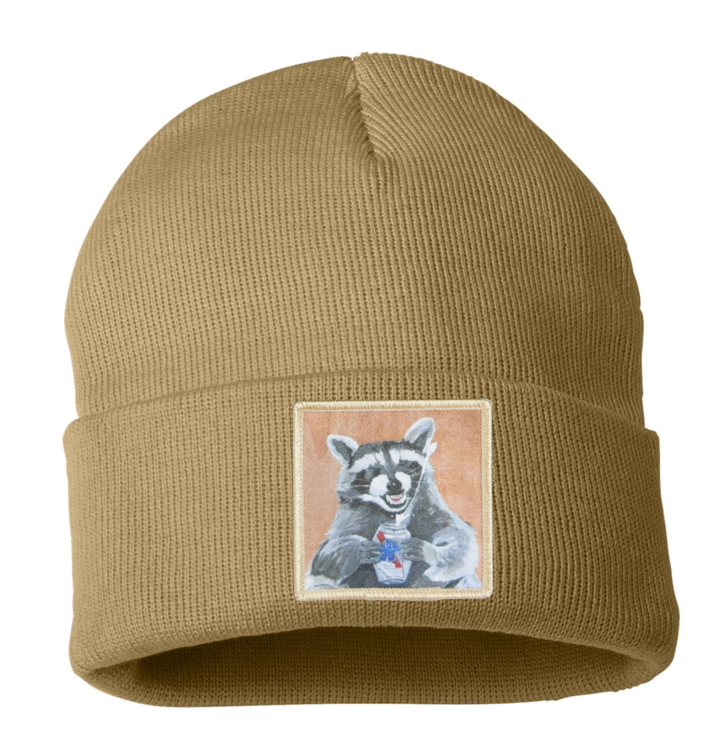 Beer Bandit Raccoon Beanie