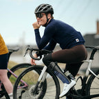 Every-Season Long Sleeve Merino Wool Cycling Jersey - Atlantic Blue