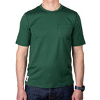 Every-Season Short Sleeve Merino Wool Pocket Tee - Pine