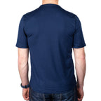 Every-Season Short Sleeve Merino Wool Pocket Tee - Atlantic Blue