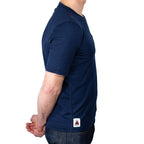 Every-Season Short Sleeve Merino Wool Pocket Tee - Atlantic Blue