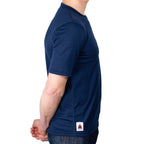 Every-Season Short Sleeve Merino Wool Tee - Atlantic Blue
