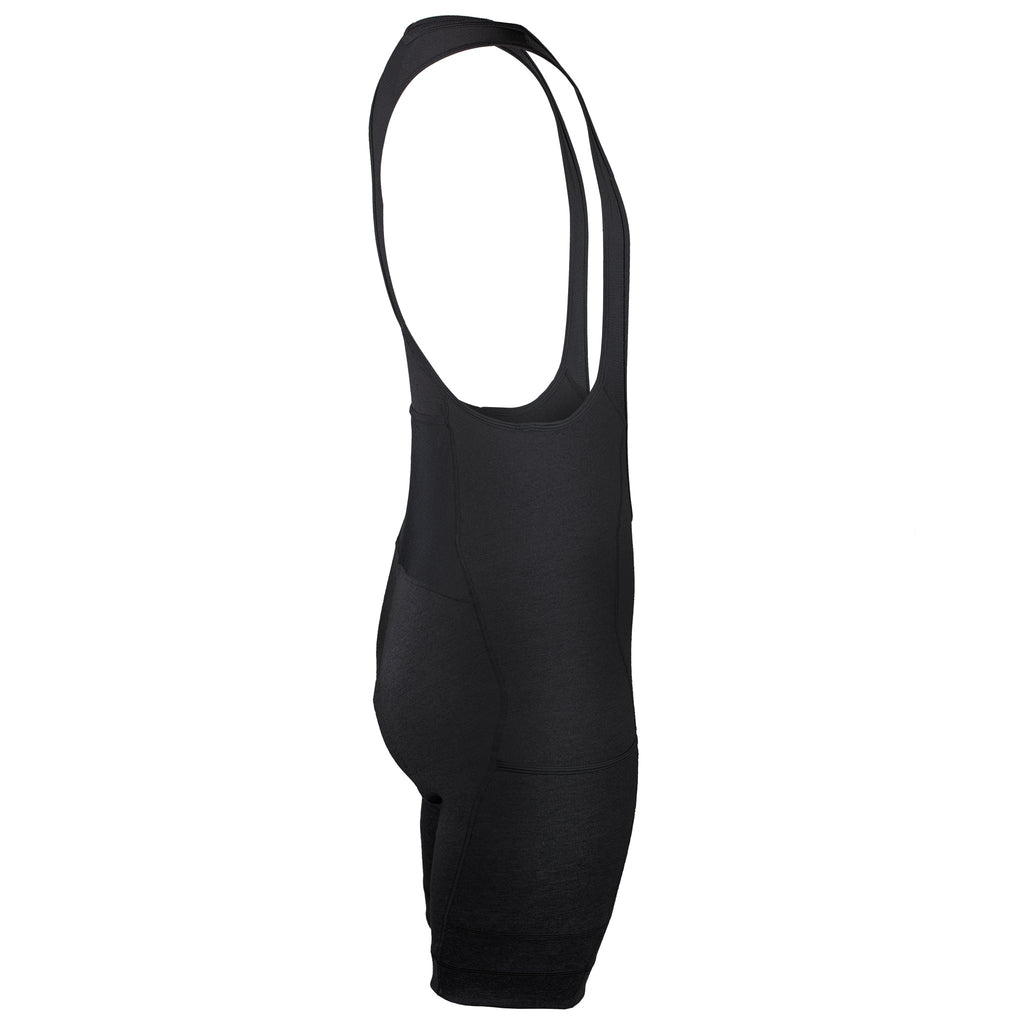 The Merino Wool Cargo Bib Shorts - Black