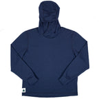Winter Wool Long Sleeve Merino Wool Hoodie - Navy