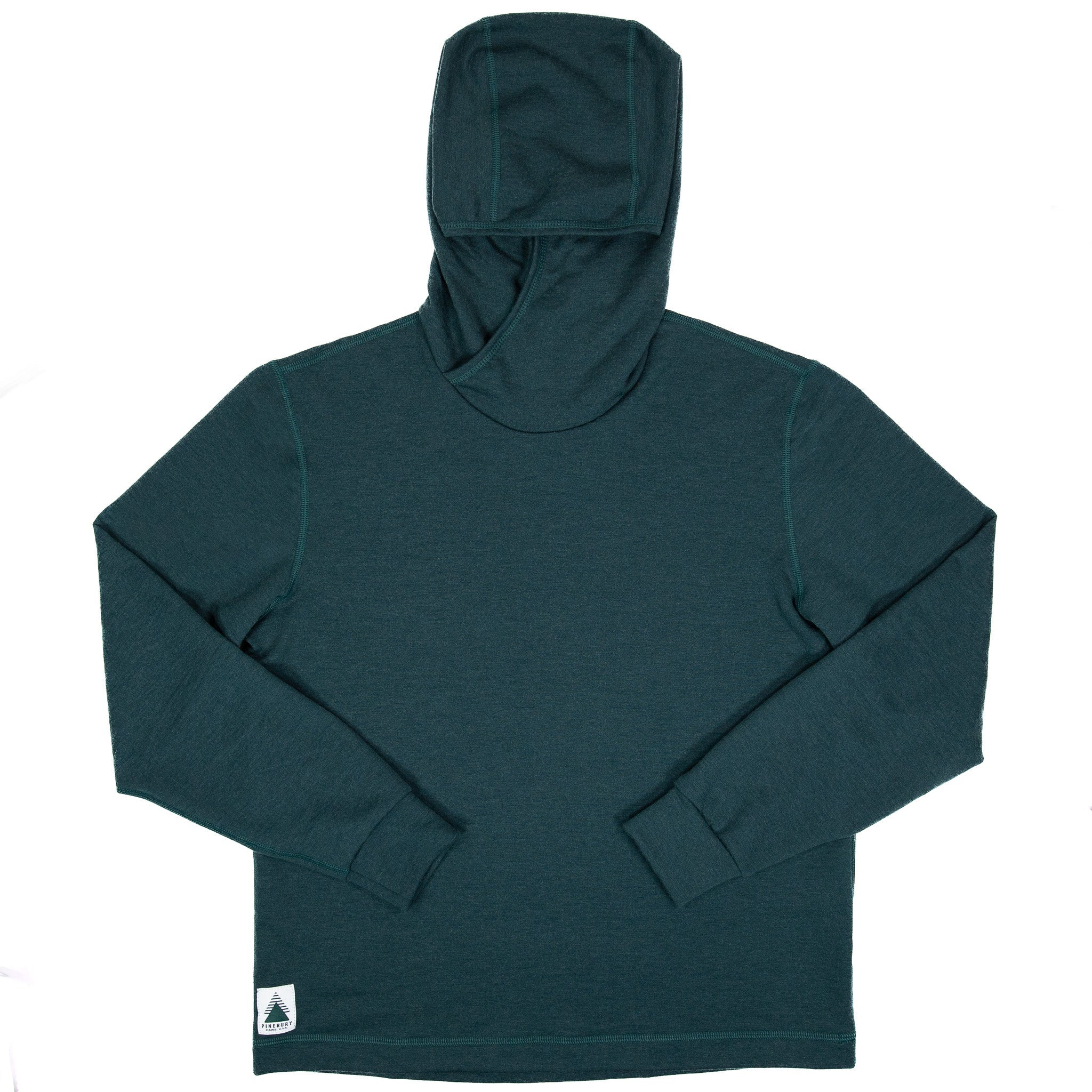Winter Wool Long Sleeve Merino Wool Hoodie - Forest Green