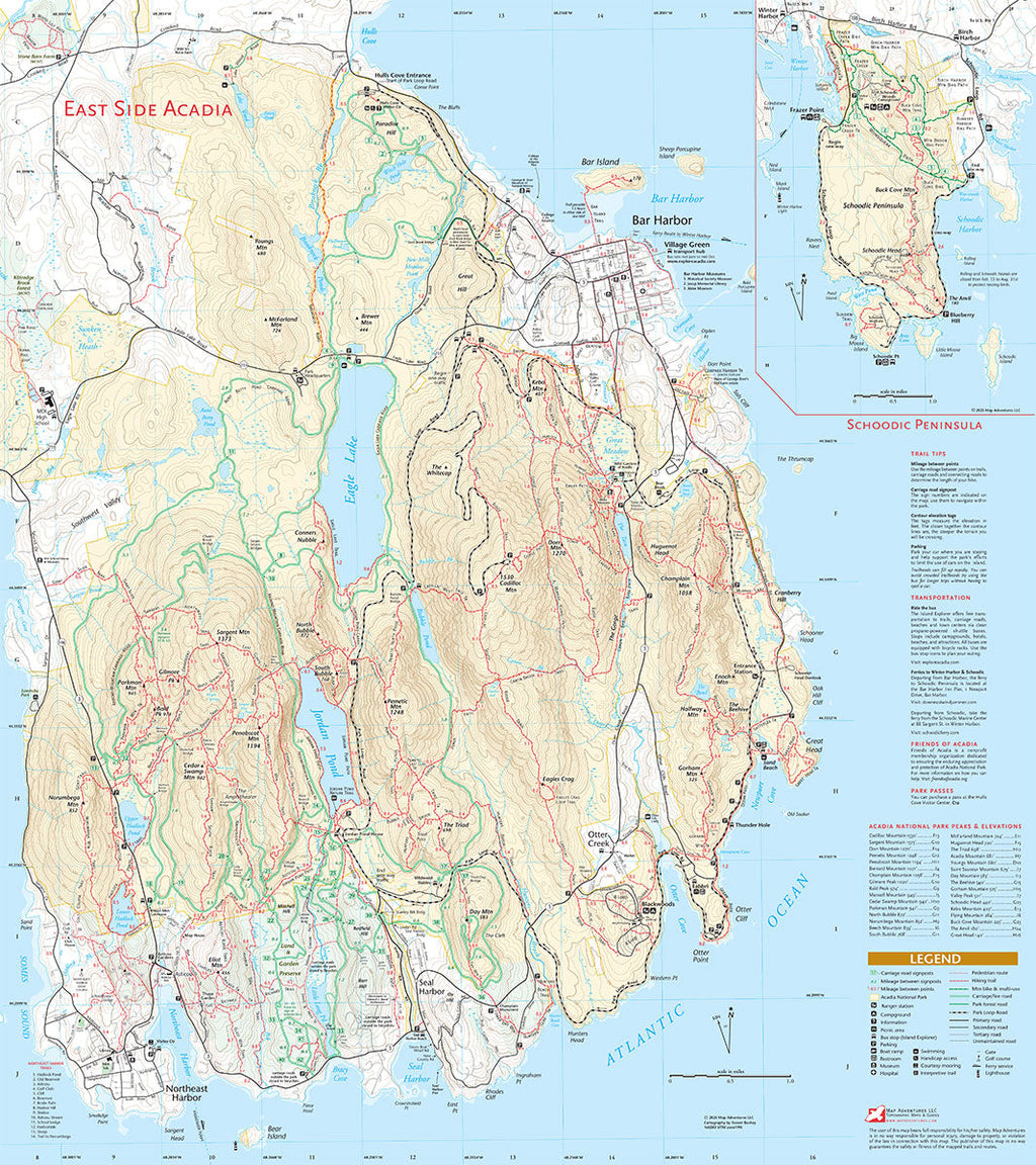 Acadia National Park Map