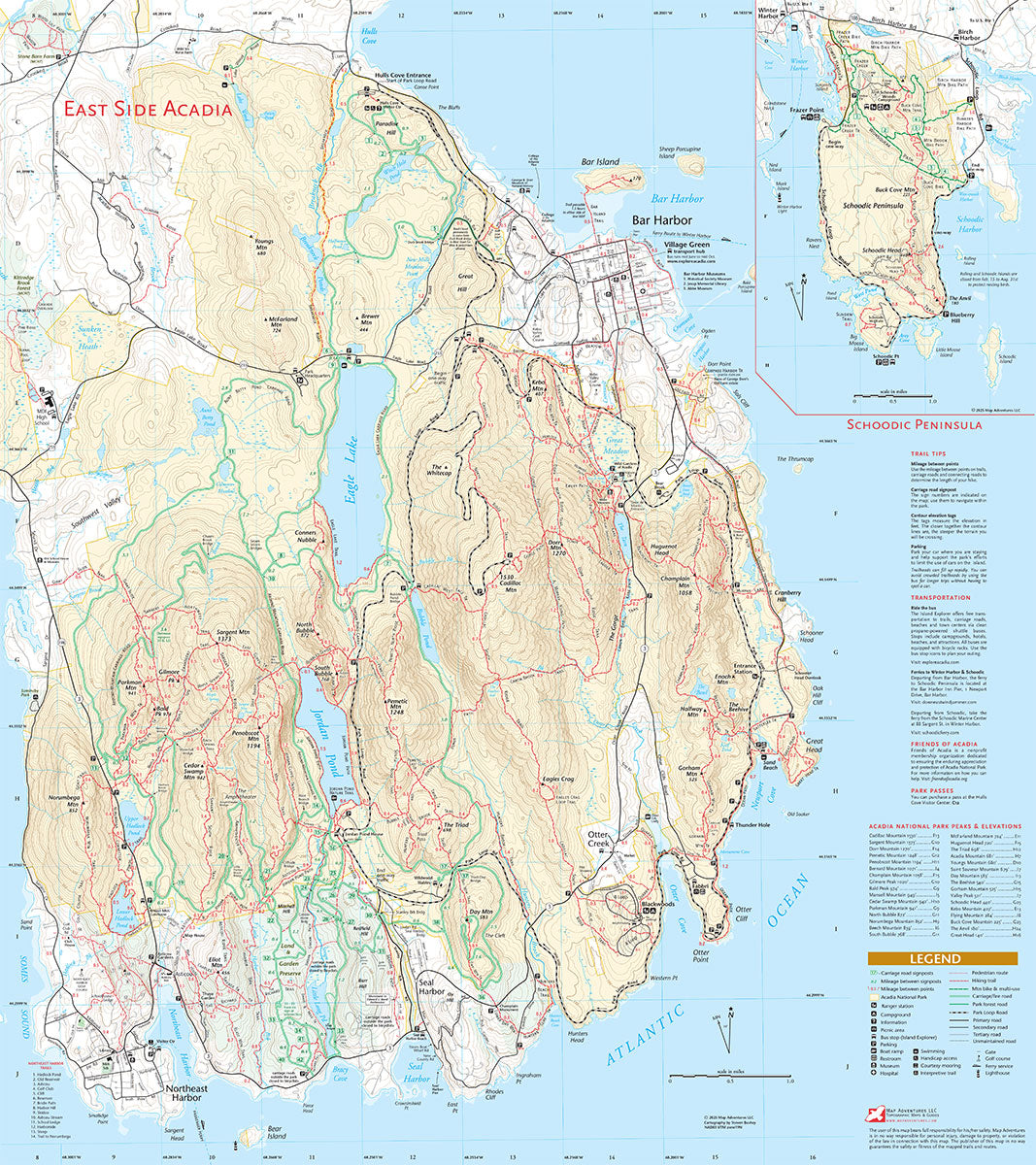 Acadia National Park Map