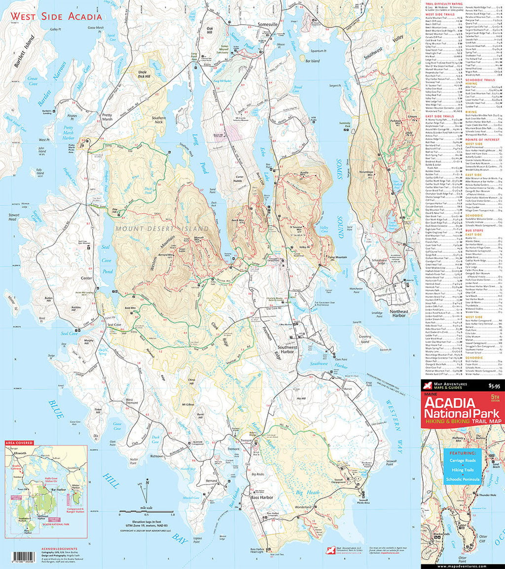 Acadia National Park Map