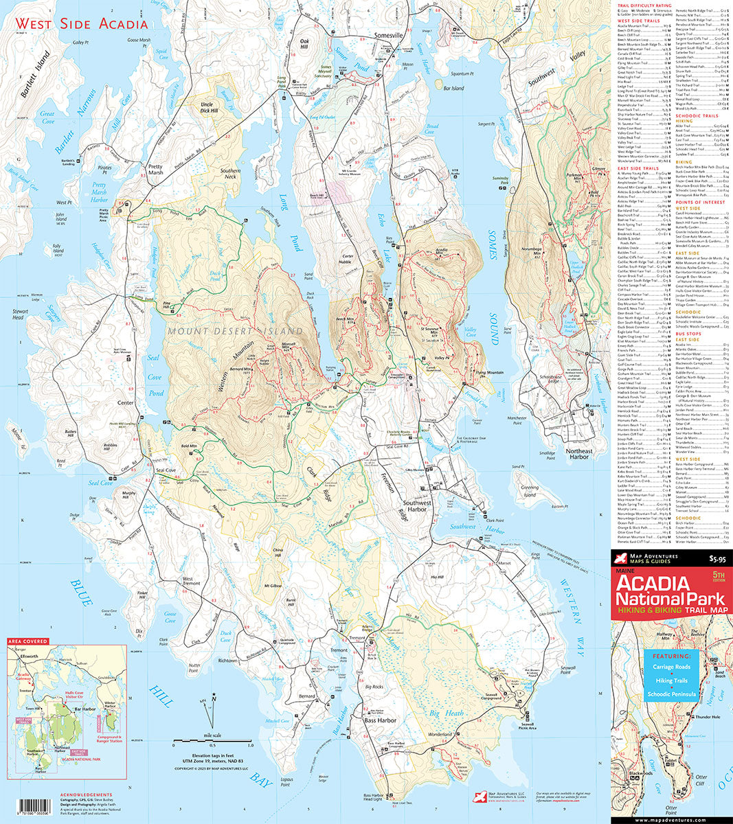 Acadia National Park Map