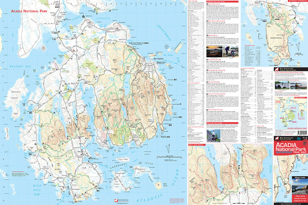 Acadia National Park (Waterproof Trail Map)