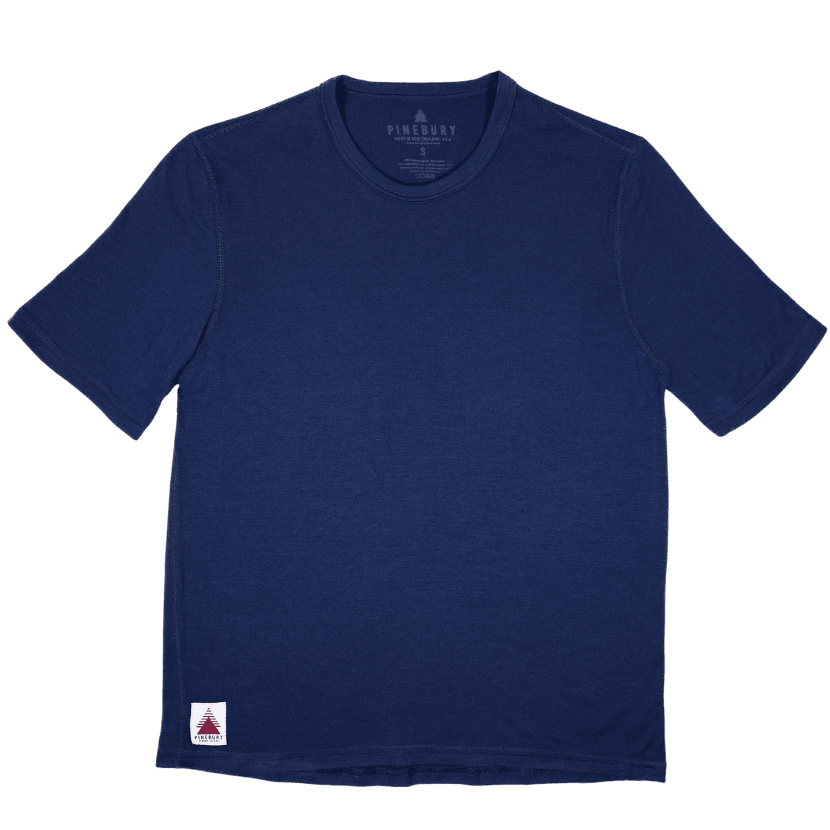 Every-Season Short Sleeve Merino Wool Tee - Atlantic Blue