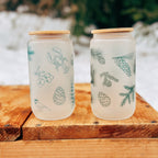 Nature-Inspired Frosted Can Glasses